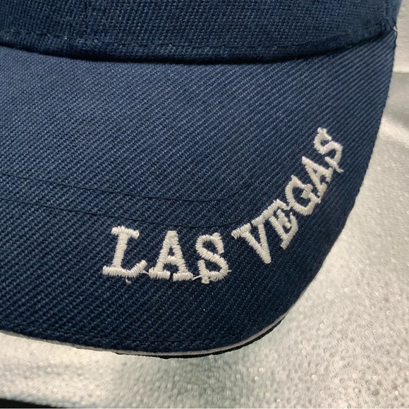 Las Vegas Baseball Hat Blue and Trimmed in White Adjustable Strap Made by Lanza - Picture 2 of 9